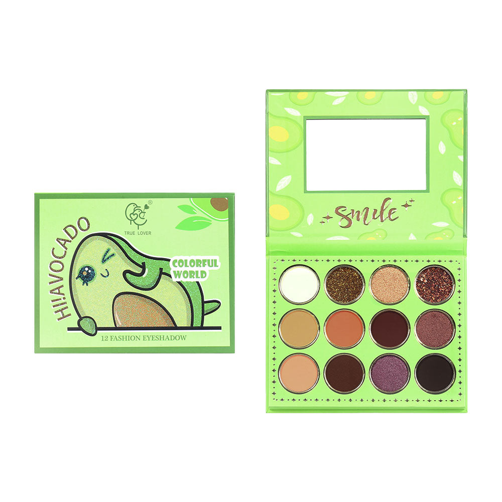 PALETA DE SOMBRAS AGUACATE 12 TONOS