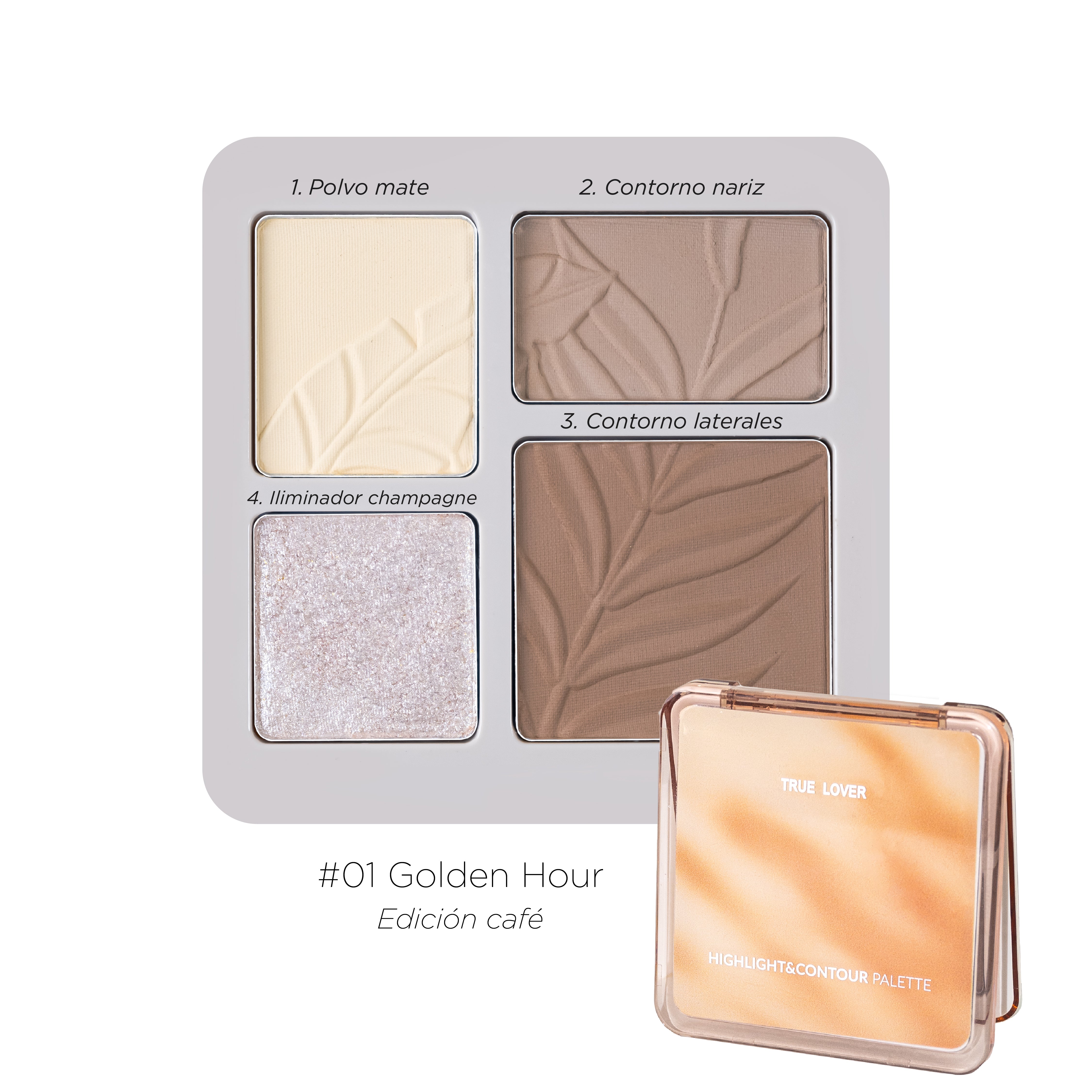 PALETA DE ROSTRO 4 TONOS CONTORNO E ILUMINADOR