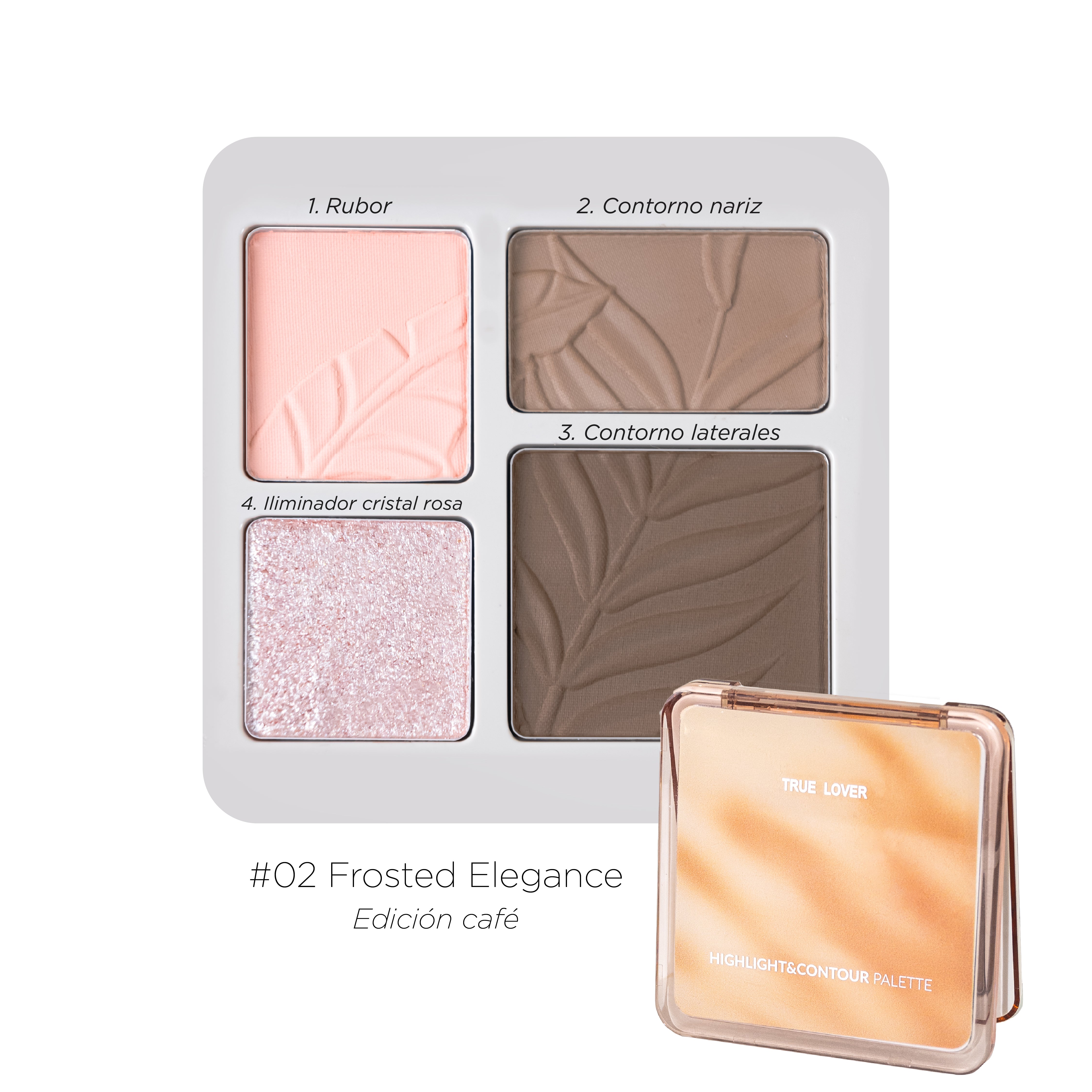 PALETA DE ROSTRO 4 TONOS CONTORNO E ILUMINADOR