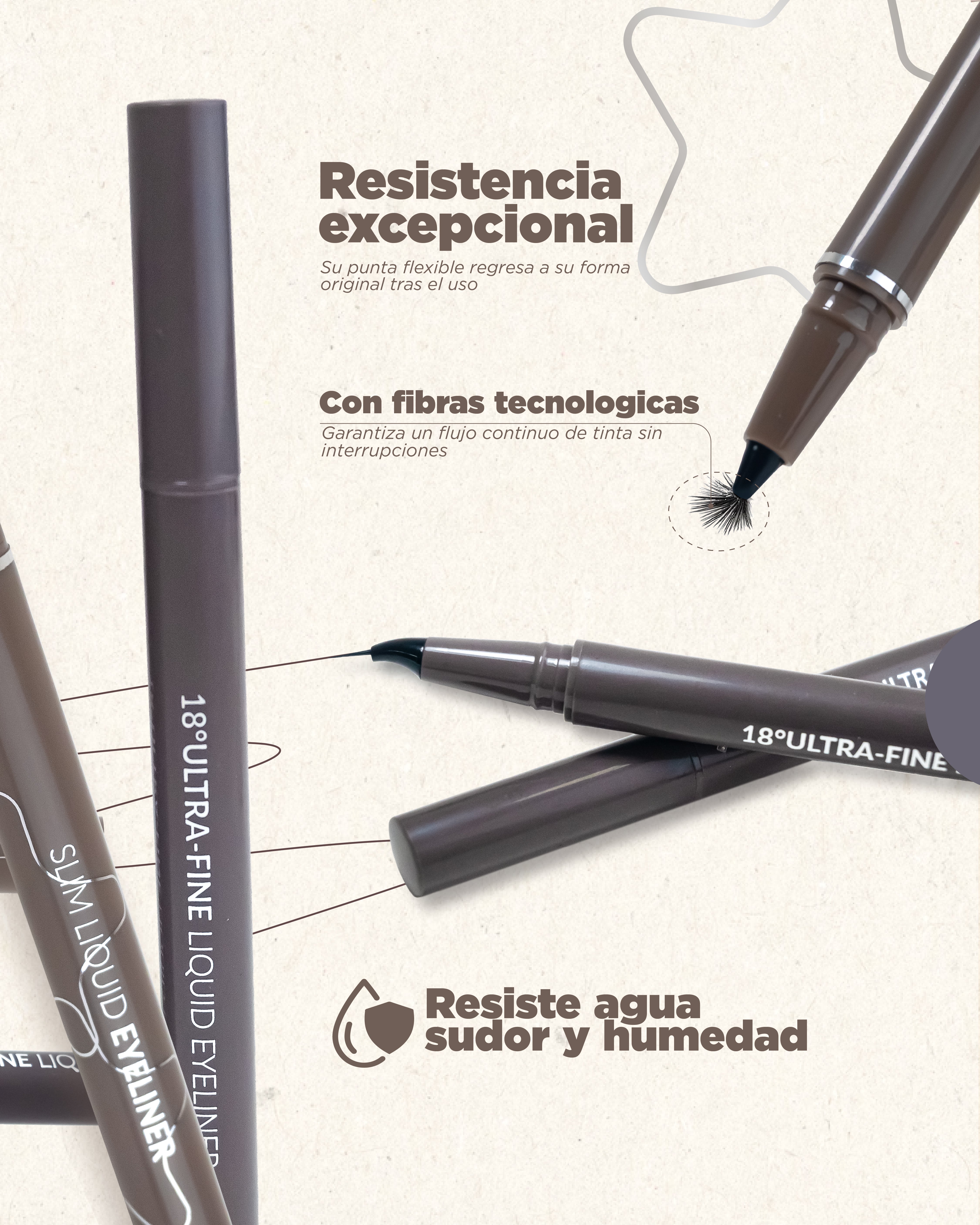 DELINEADOR LÍQUIDO ULTRAFINO 18° - Delineador liquido
