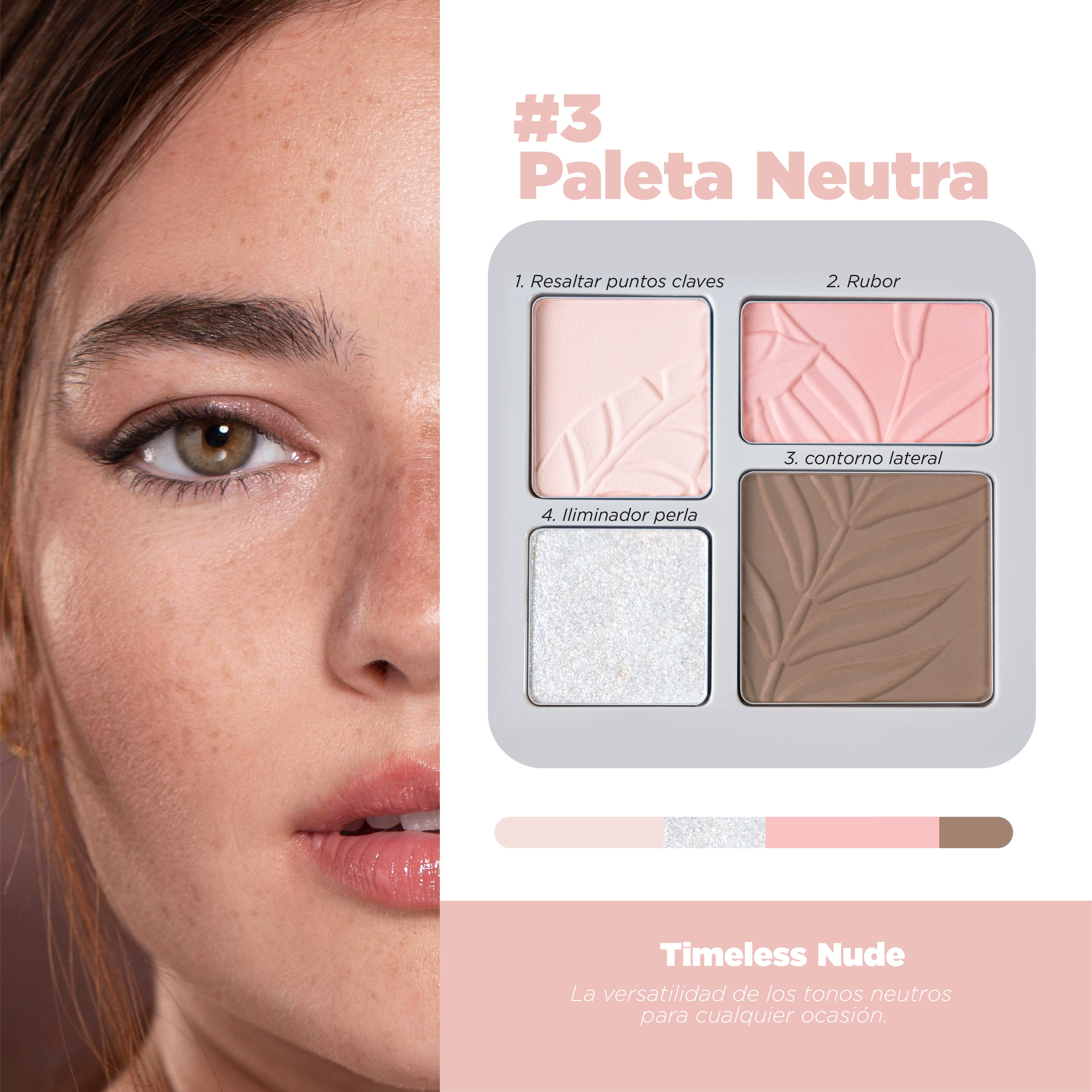 PALETA DE ROSTRO 4 TONOS CONTORNO E ILUMINADOR - Paleta de rostro