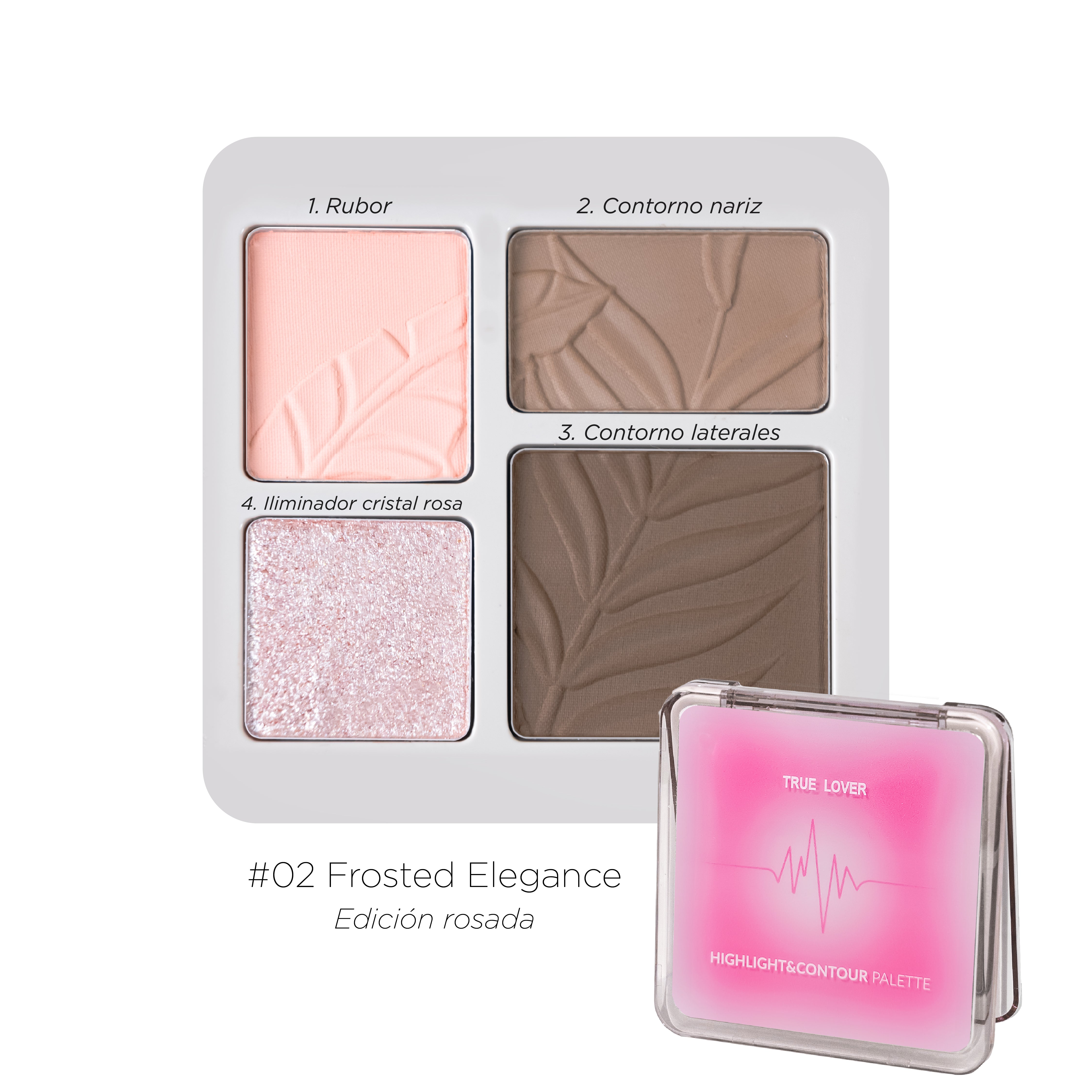 PALETA DE ROSTRO 4 TONOS CONTORNO E ILUMINADOR