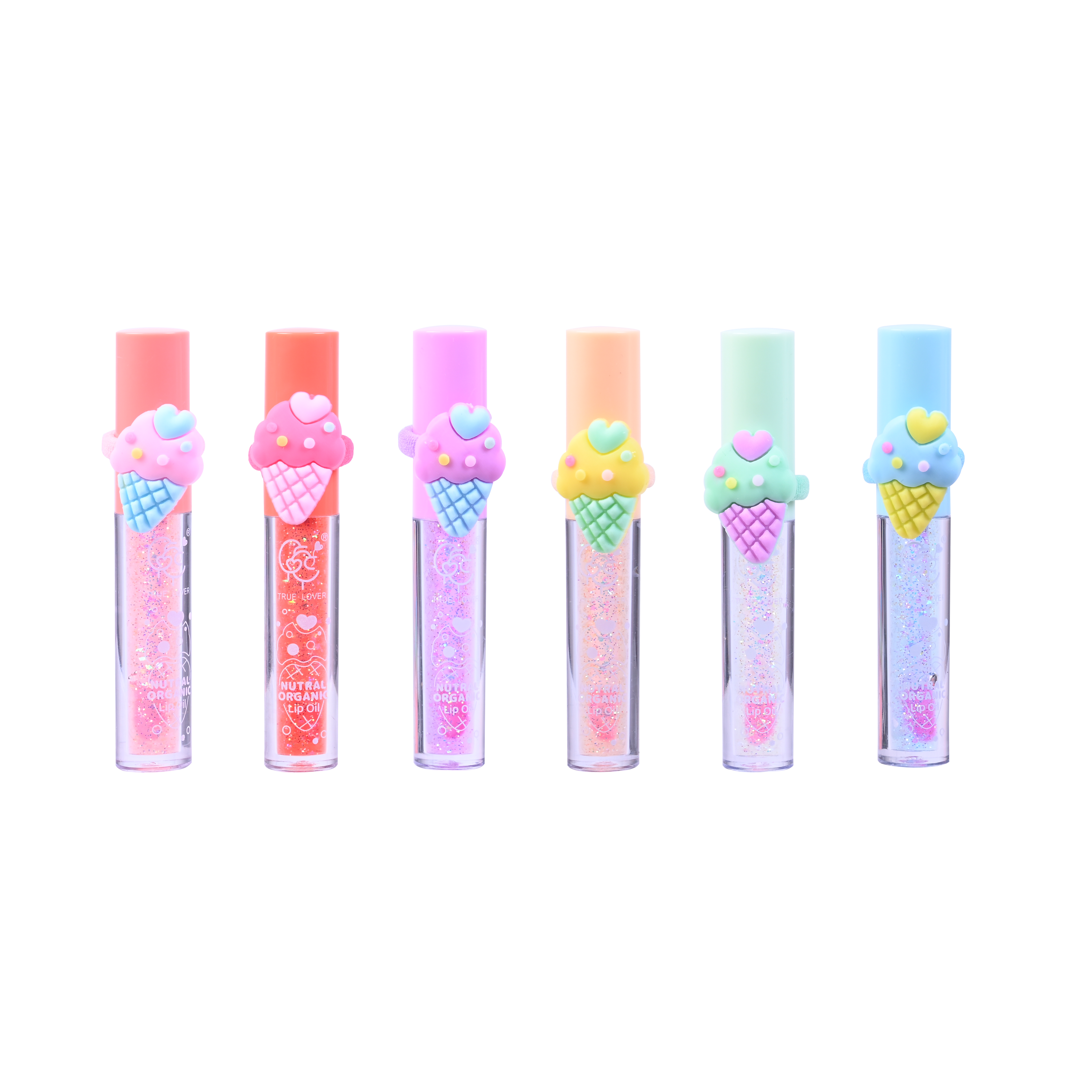 Brillo labial con glitter NATURAL ORGANIC ICE CREAM lip oil - Brillo