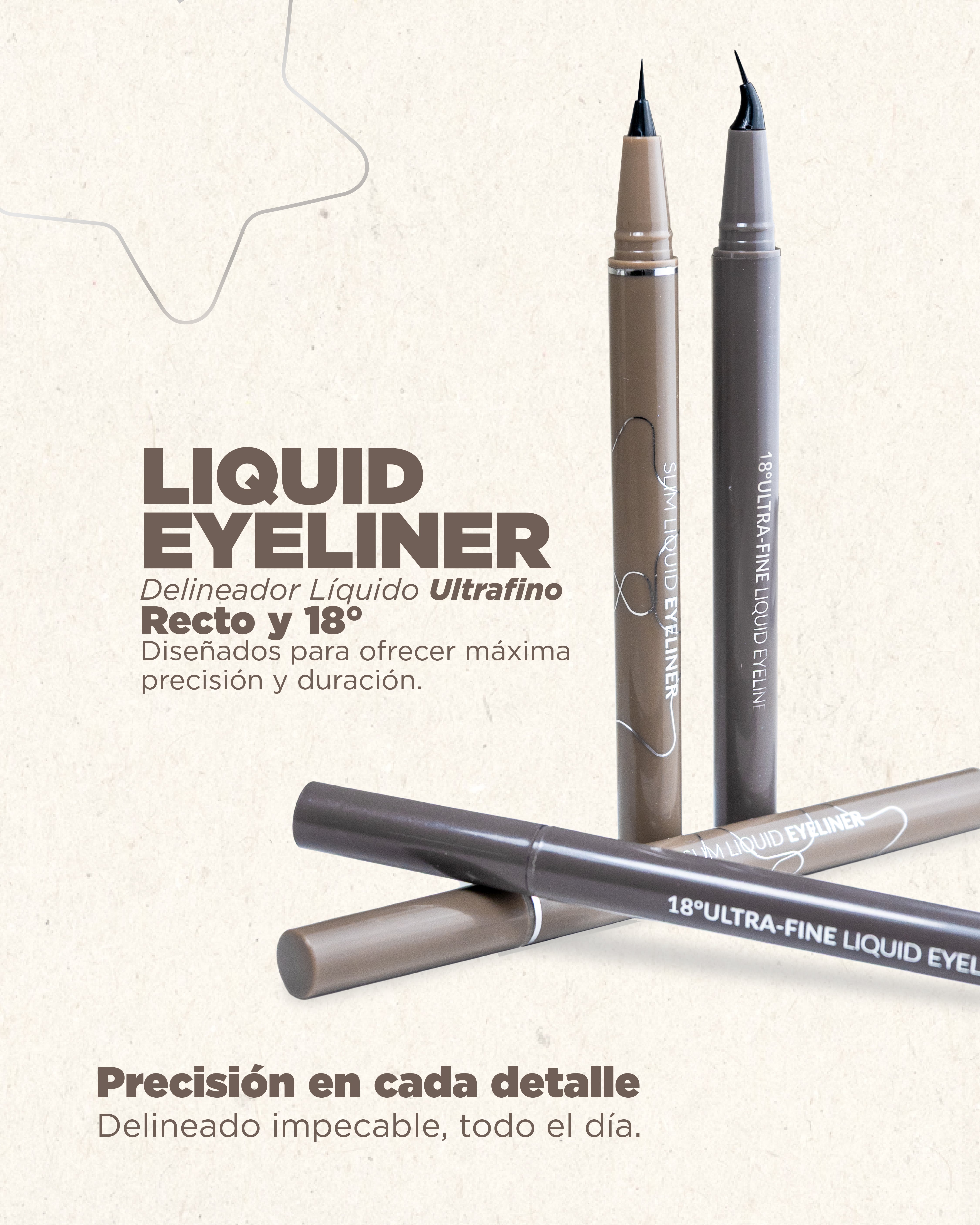 DELINEADOR LÍQUIDO ULTRAFINO 18° - Delineador liquido