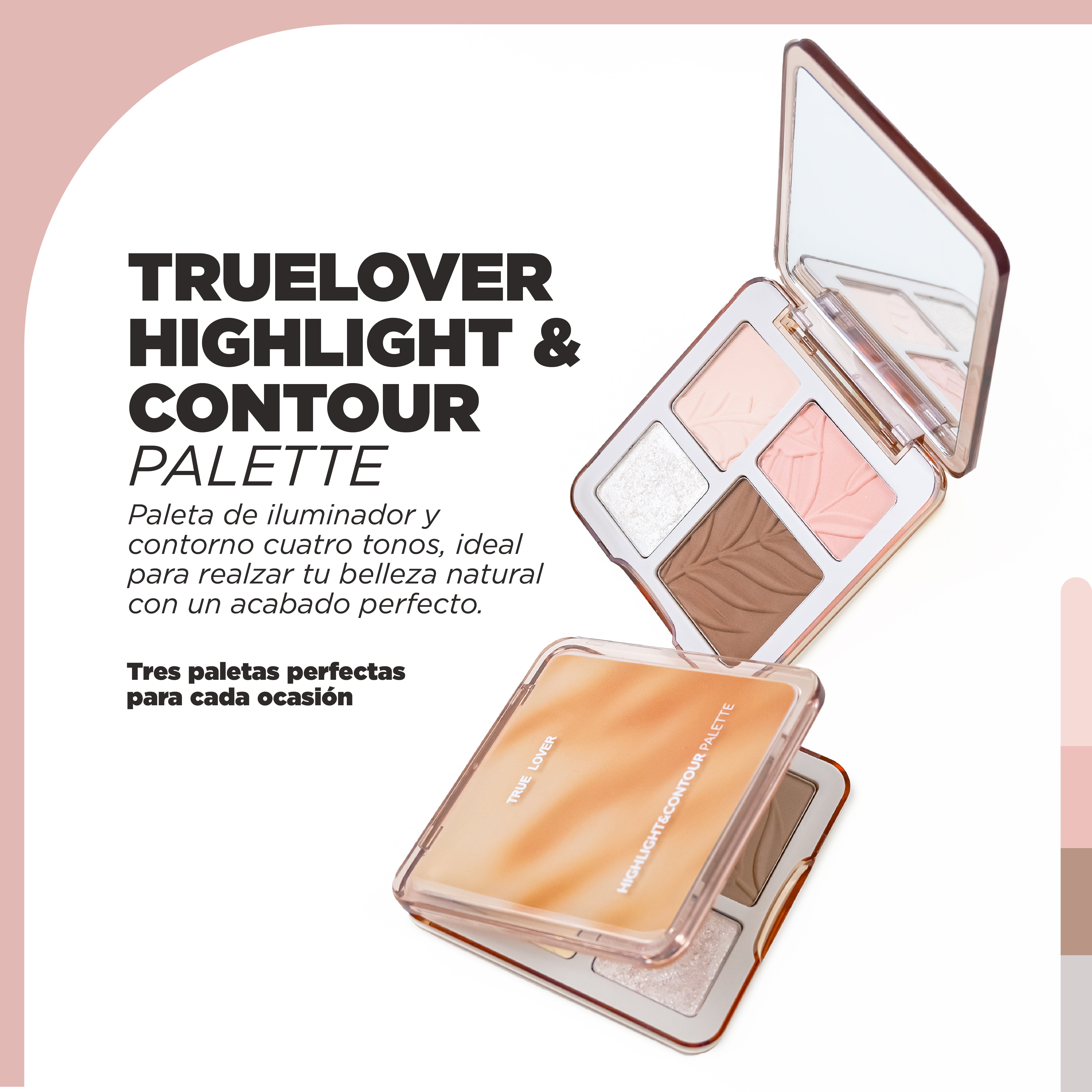 PALETA DE ROSTRO 4 TONOS CONTORNO E ILUMINADOR - Paleta de rostro